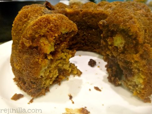 panque marmoleado platano nutella